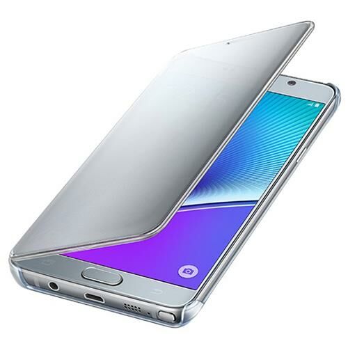 Galaxy Note5 ile Uyumlu Clear View Cover Fonksiyonel Kılıf Gri EF-ZN920CSEGWW