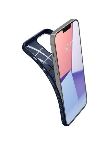 Spigen iPhone 13 Pro ile Uyumlu Kılıf Liquid Air Navy Blue