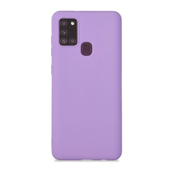 Galaxy A21S ile Uyumlu Cappy Silikon Kılıf Lila
