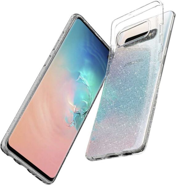 Spigen Galaxy S10 ile Uyumlu Kılıf Liquid Crystal Glitter Crystal Quartz