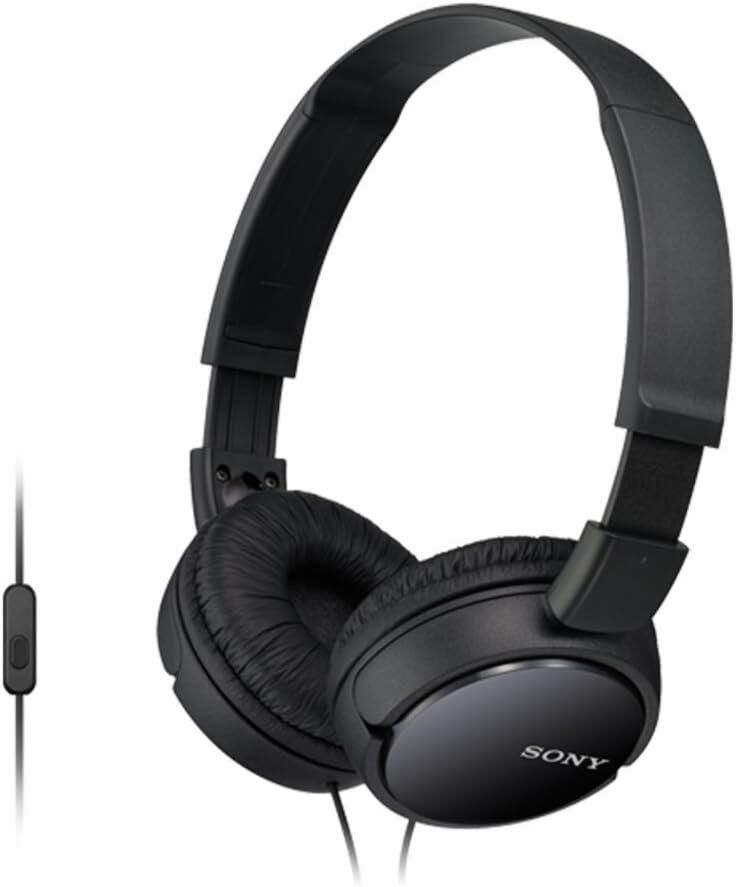 MDR-ZX110AP Mikrofonlu Kulak Üstü Kulaklık Siyah