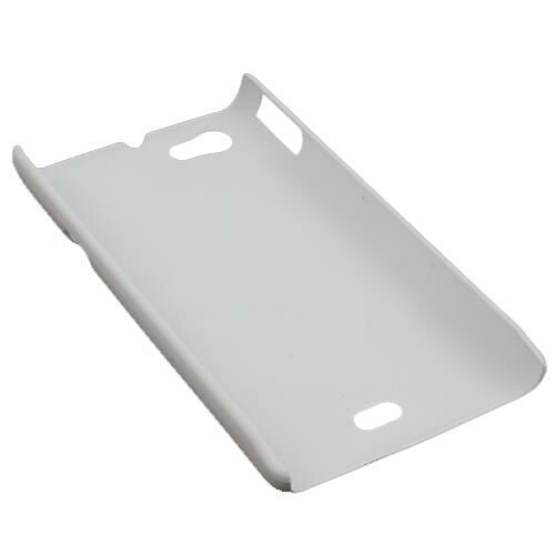 Xperia Miro ile Uyumlu Sert Kauçuk Kılıf Beyaz
