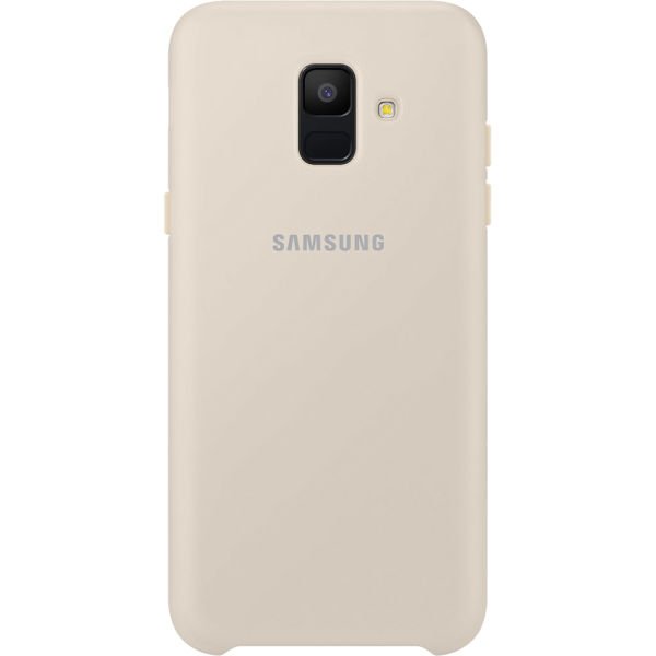 Galaxy A6 2018 ile Uyumlu Dual Layer Sert Kılıf Altın