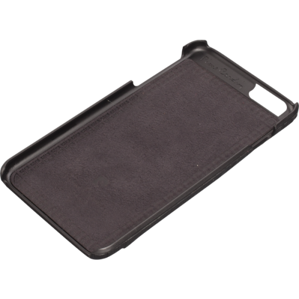 Pierre Cardin iPhone 6 ile Uyumlu Deri Arka Koruma Paneli Siyah PCL-P03