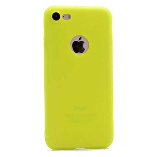 iPhone 7 ile Uyumlu İnce Silikon Kılıf Sarı