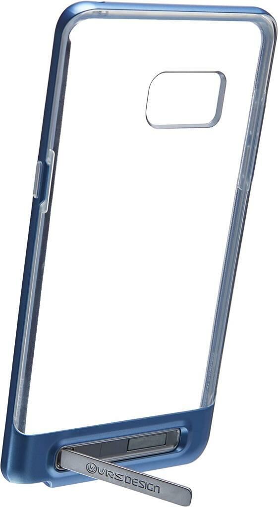 VRS Design Galaxy Note FE ile Uyumlu Crystal Bumper Kılıf Blue Coral