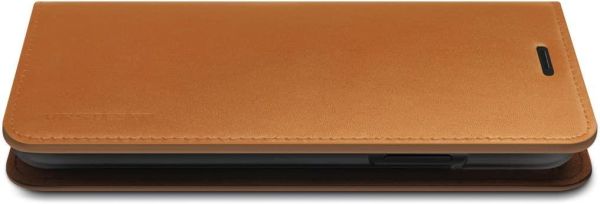 VRS Design İPhone X ile Uyumlu Genuine Leather Kılıf Brown