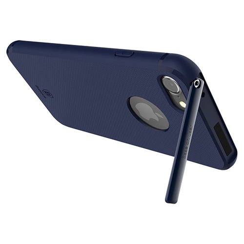 Baseus Hermit Bracked Case iPhone 7 ile Uyumlu Silikon Kılıf Lacivert