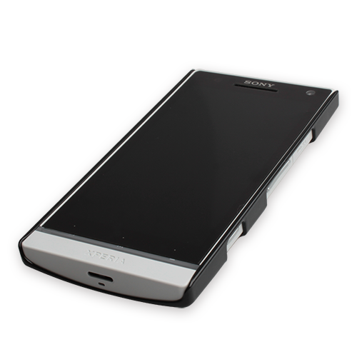 Nillkin Xperia S ile Uyumlu Parlak Sert Kauçuk Kılıf Siyah Renk