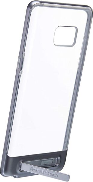VRS Design Galaxy Note FE ile Uyumlu Crystal Bumper Kılıf Steel Siver