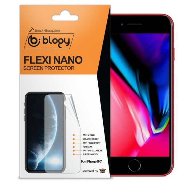 Blogy iPhone 8 / 7 ile Uyumlu Flexi Nano Ekran Koruyucu