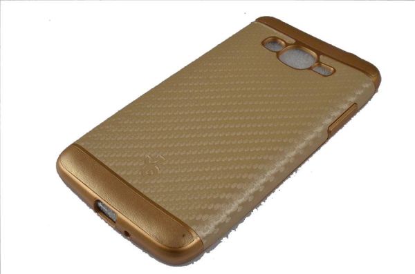 Jopus Galaxy J2 Prime ile Uyumlu Silikon Arka Koruma Paneli Gold SK-089