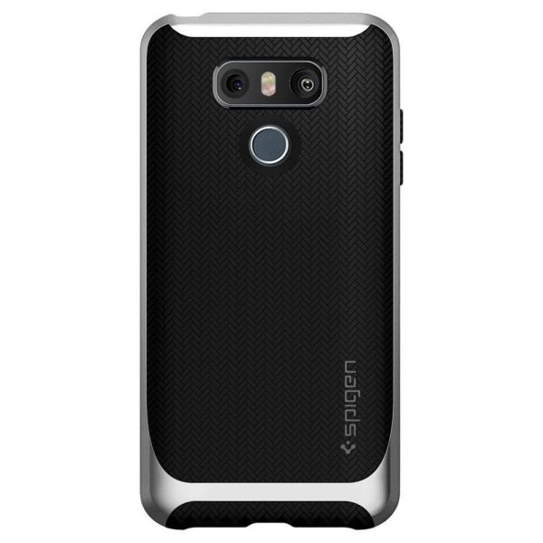Spigen G6 ile Uyumlu Kılıf Neo Hybrid Herringbone Satin Silver