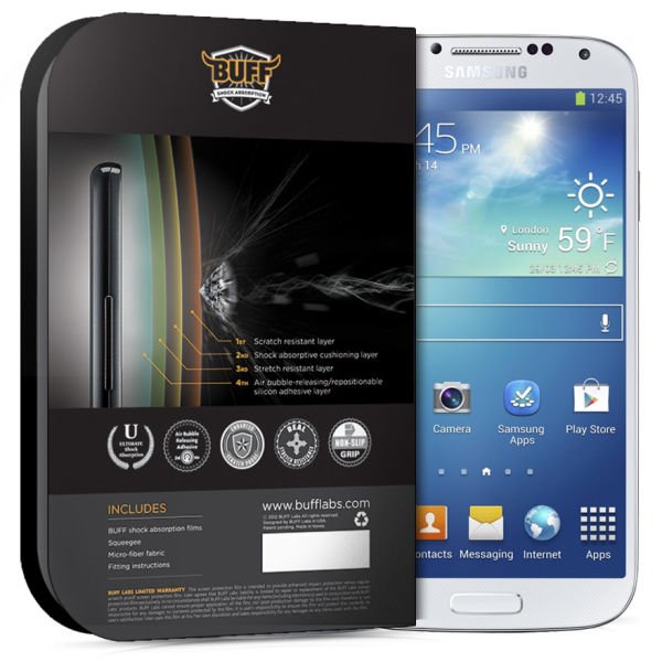 Buff Galaxy S4 ile Uyumlu Darbe Emici Ekran Koruyucu Film