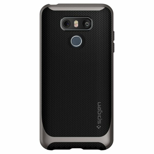 Spigen G6 ile Uyumlu Kılıf Neo Hybrid Herringbone Gun Metal