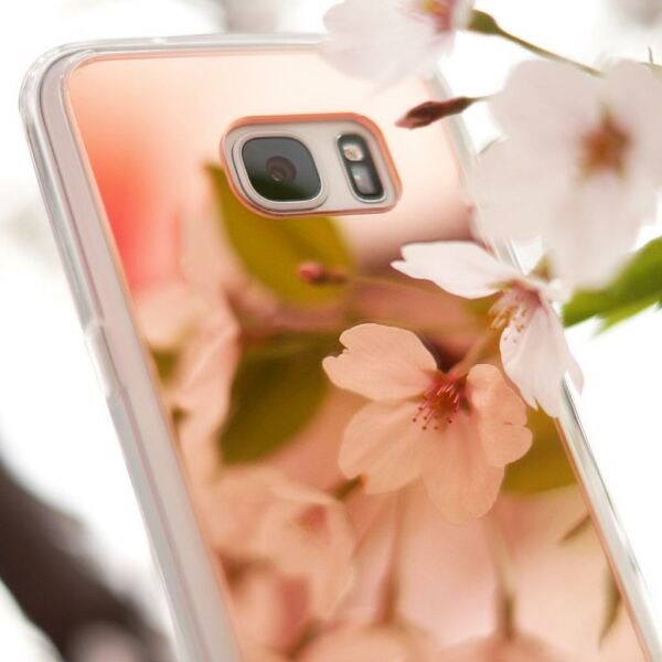 Ringke Mirror Fusion Galaxy S7 Edge ile Uyumlu Aynalı Kılıf Silver Extra Darbe Emici