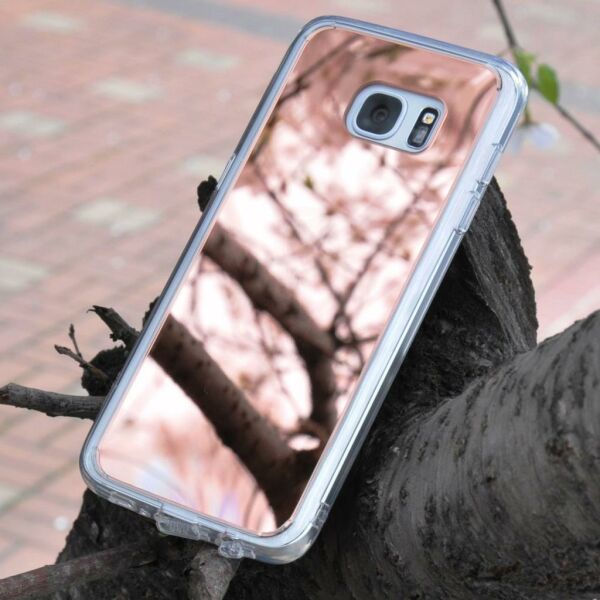 Ringke Mirror Fusion Galaxy S7 Edge ile Uyumlu Aynalı Kılıf Silver Extra Darbe Emici