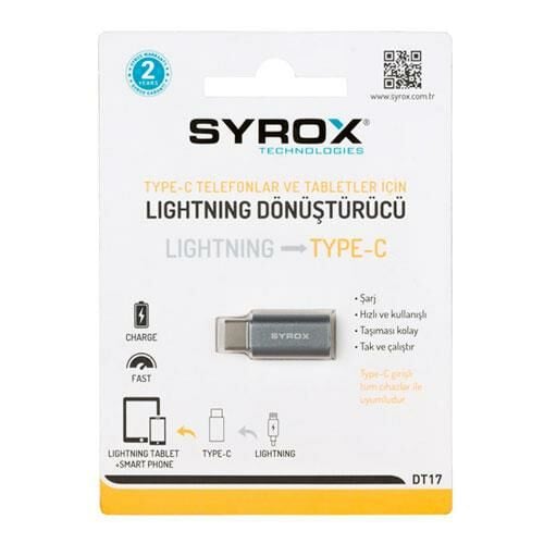 Syrox Type-C-Lightning Dönüştürücü DT17