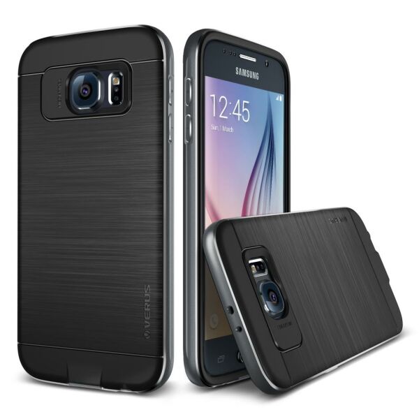 Verus Galaxy S6 ile Uyumlu Case Iron Shield Kılıf Titanium