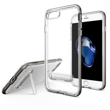 Spigen iPhone 7 Plus / 8 Plus ile Uyumlu Kılıf Crystal Hybrid Gun Metal