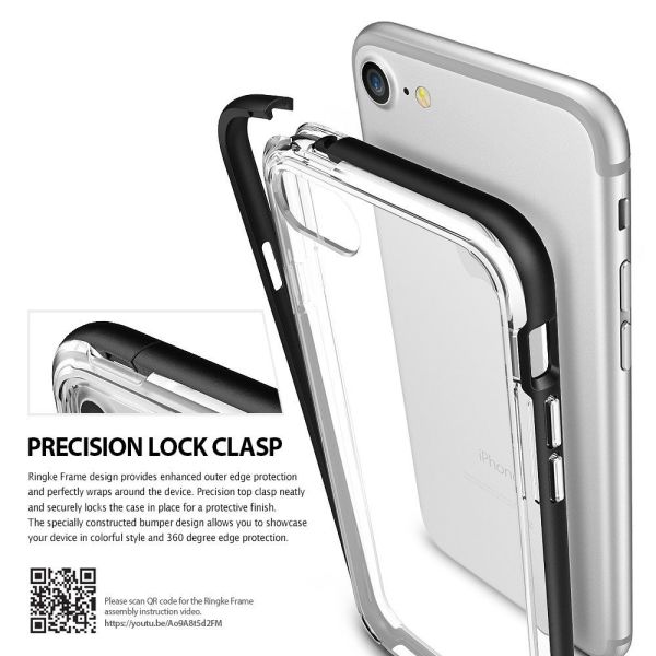 Ringke Frame iPhone 7 ile Uyumlu Çerçeveli Bumper Kılıf Blaze Red