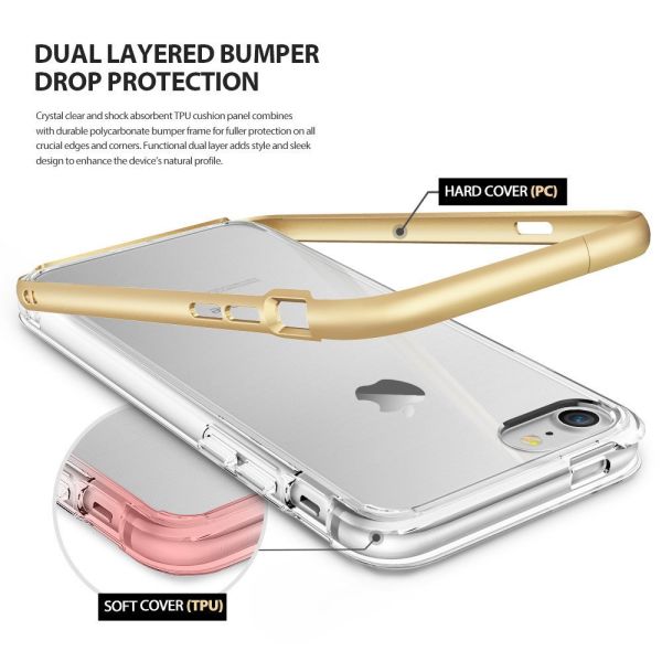 Ringke Frame iPhone 7 ile Uyumlu Çerçeveli Bumper Kılıf Blaze Red