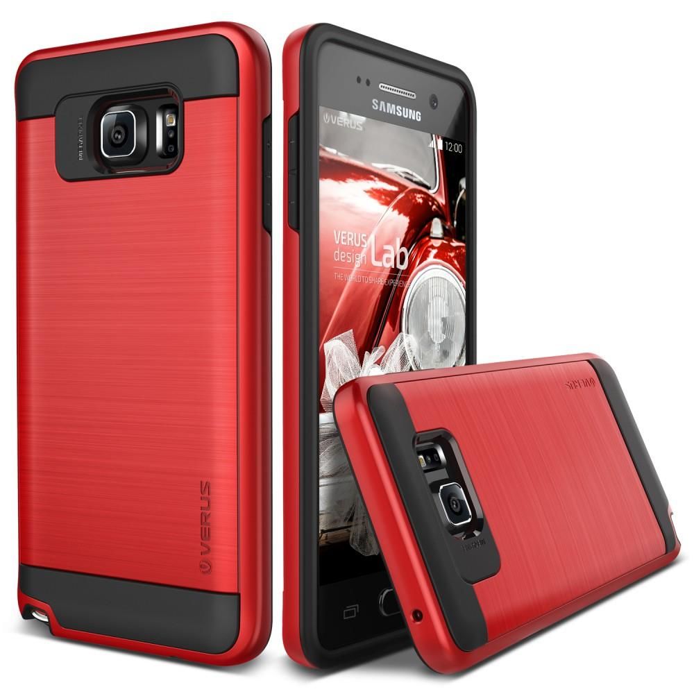 Verus Galaxy Note 5 ile Uyumlu Case Verge Series Kılıf Crimson Red