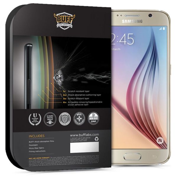 Buff Galaxy S6 ile Uyumlu Darbe Emici Ekran Koruyucu Film
