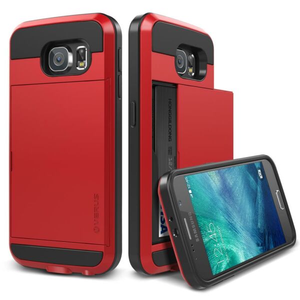 Verus Galaxy S6 ile Uyumlu Case Damda Slide Kılıf Crimson Red