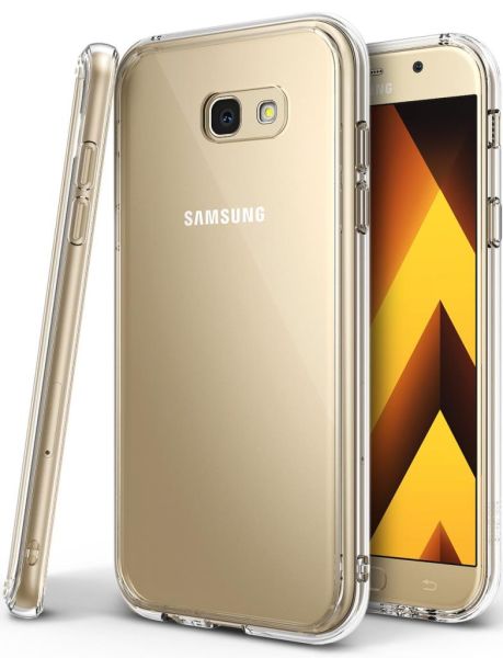 Ringke Fusion Galaxy A7 2017 ile Uyumlu Kılıf Crystal Clear TPU Bumper Extra Darbe Emici