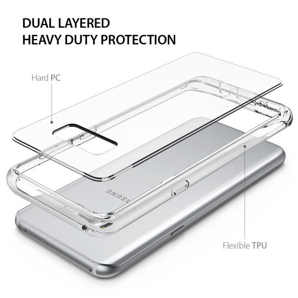 Ringke Fusion Galaxy S8 Plus ile Uyumlu Kılıf Crystal Clear