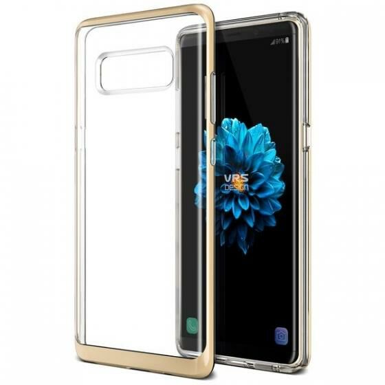 VRS Galaxy Note 8 ile Uyumlu Crystal Bumper Kılıf Shine Gold