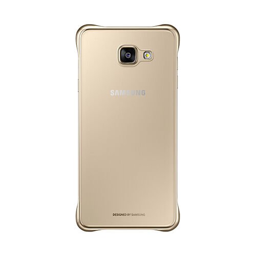 Galaxy A7 (2016) A710F ile Uyumlu Clear Back Cover Kılıf Altın EF-QA710CFEGWW + Cam