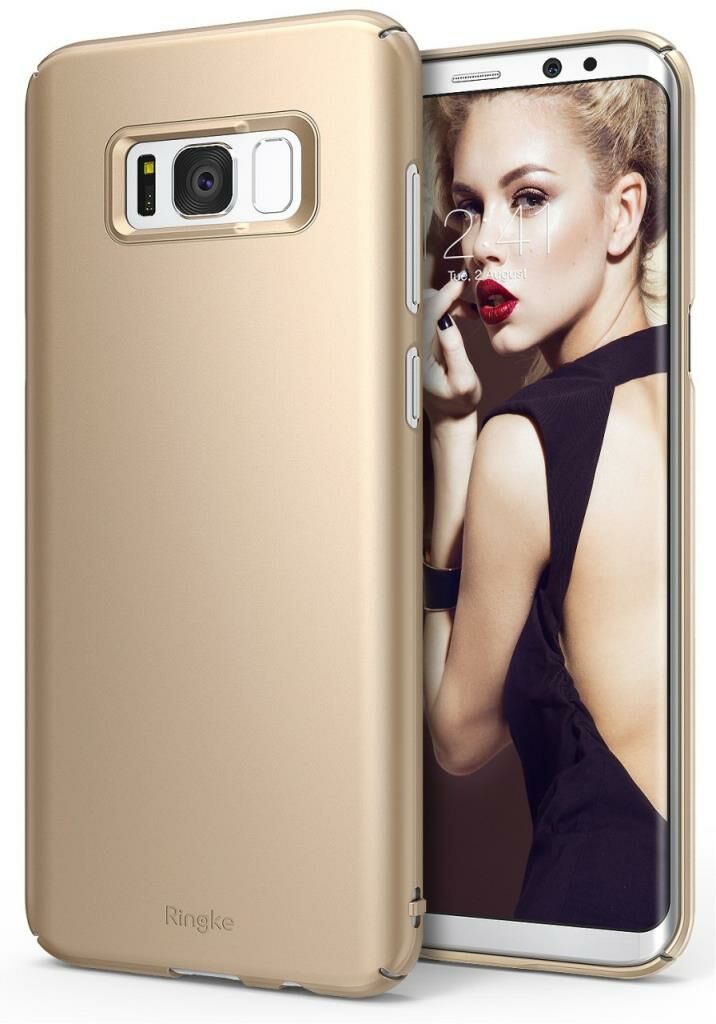 Ringke Slim Galaxy S8 ile Uyumlu Kılıf Royal Gold