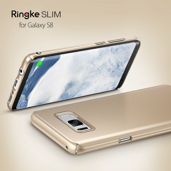 Ringke Slim Galaxy S8 ile Uyumlu Kılıf Royal Gold