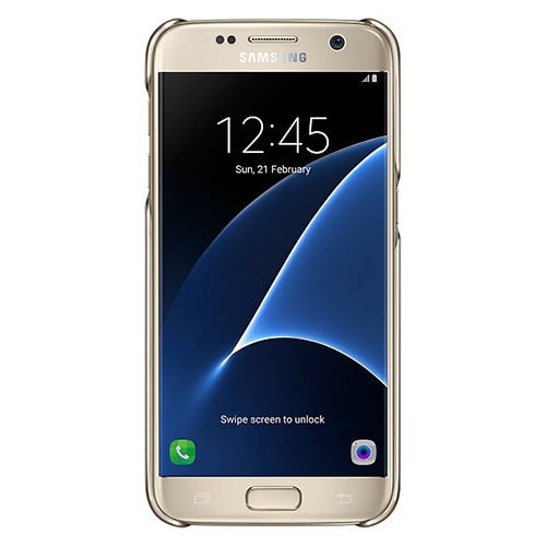 Galaxy S7 ile Uyumlu Clear Back Cover Kılıf Altın EF-QG930CFEGWW