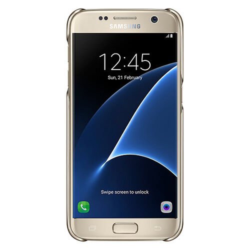 Galaxy S7 ile Uyumlu Clear Back Cover Kılıf Altın EF-QG930CFEGWW
