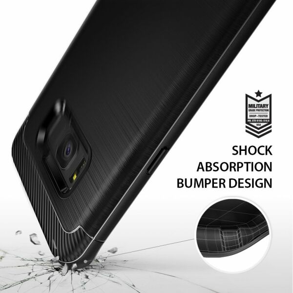 Ringke Onyx Galaxy S8 ile Uyumlu Kılıf Black Ultra Extra Darbe Dağıtıcı Tam Koruma