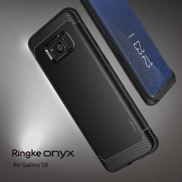 Ringke Onyx Galaxy S8 ile Uyumlu Kılıf Black Ultra Extra Darbe Dağıtıcı Tam Koruma