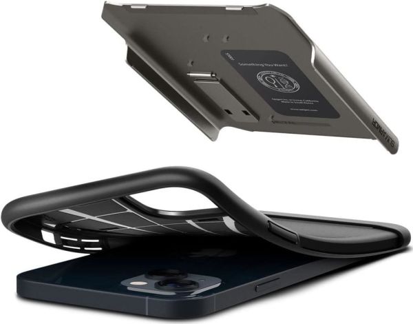 Spigen iPhone 14 Plus ile Uyumlu Kılıf Slim Armor Gun Metal