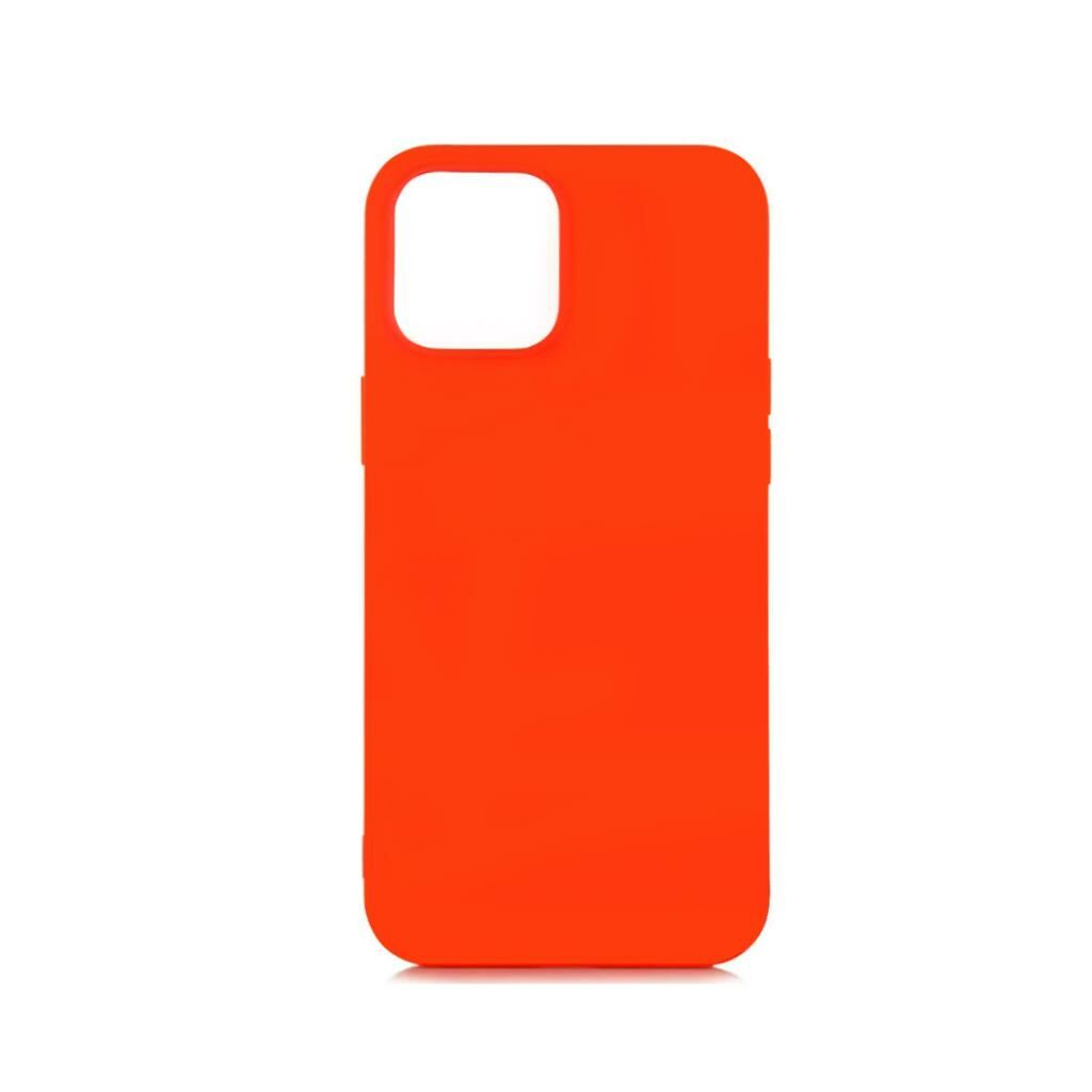 iPhone 12 Mini (5.4'') ile Uyumlu Cappy Silikon Kılıf Turuncu