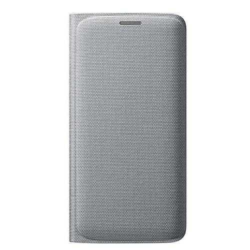 Galaxy S6 Edge ile Uyumlu Flip Wallet (Tekstil) Gri EF-WG925BSEGWW (Out)