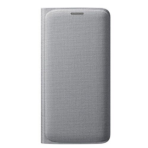Galaxy S6 Edge ile Uyumlu Flip Wallet (Tekstil) Gri EF-WG925BSEGWW (Out)