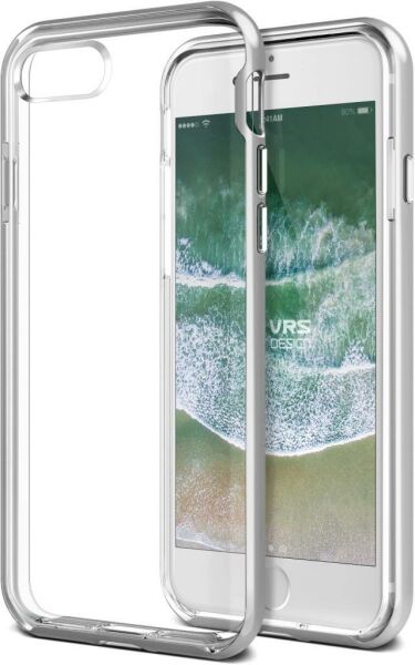 VRS Design iPhone 8/7 ile Uyumlu New Crystal Bumper Kılıf Silver