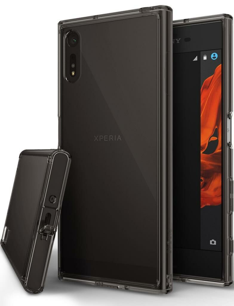 Ringke Fusion Xpreia XZ ile Uyumlu Kılıf Smoke Black TPU Bumper Extra Darbe Emici