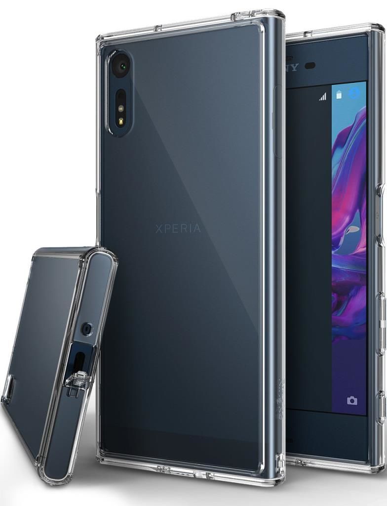 Ringke Fusion Xpreia XZ ile Uyumlu Kılıf Crystal Clear TPU Bumper Extra Darbe Emici