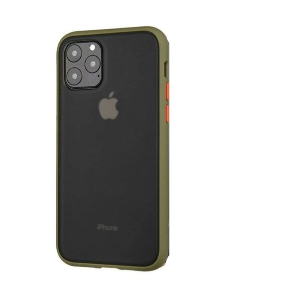 iPhone 12 Pro Max ile Uyumlu Lent Silikon Kılıf (6.7'') Haki