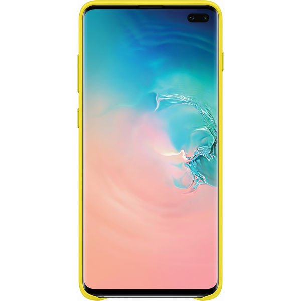 Galaxy S10+ Plus ile Uyumlu Kılıf Leather Cover Sarı EF-VG975