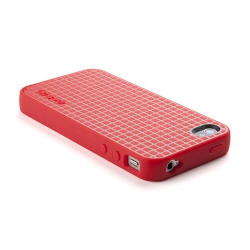 Speck iPhone 4S/4 ile Uyumlu PixelSkin HD Silikon Kılıf Kırmızı
