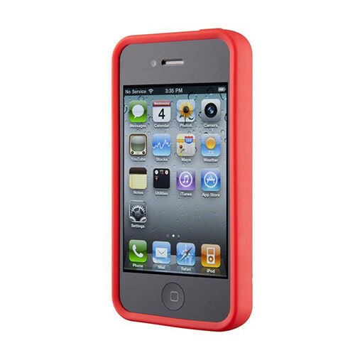 Speck iPhone 4S/4 ile Uyumlu PixelSkin HD Silikon Kılıf Kırmızı